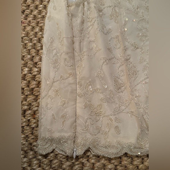 Papéll Boutique Evening vintage white beaded sheer collar blouse women’s size M - Picture 8 of 8